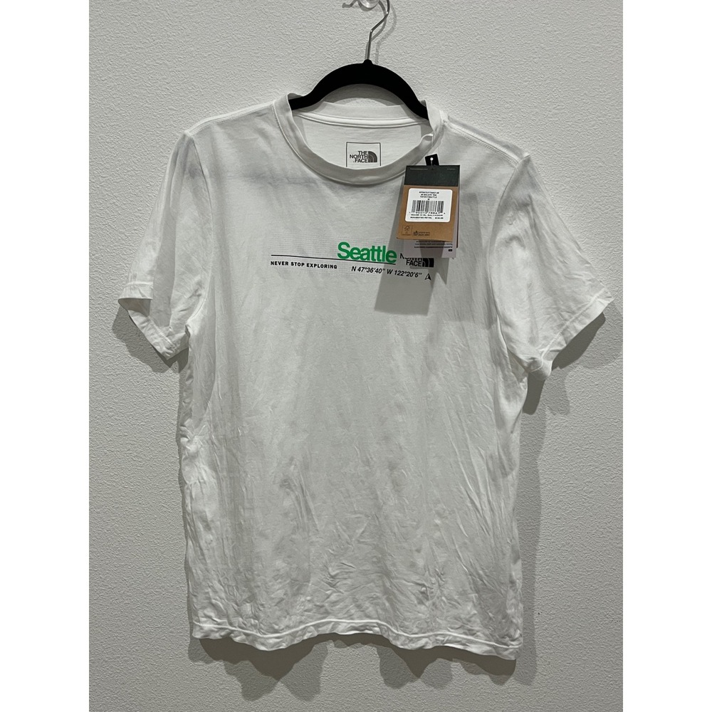 The North Face Women Seattle City Graphic Tee White Short Sleeve size  M compass